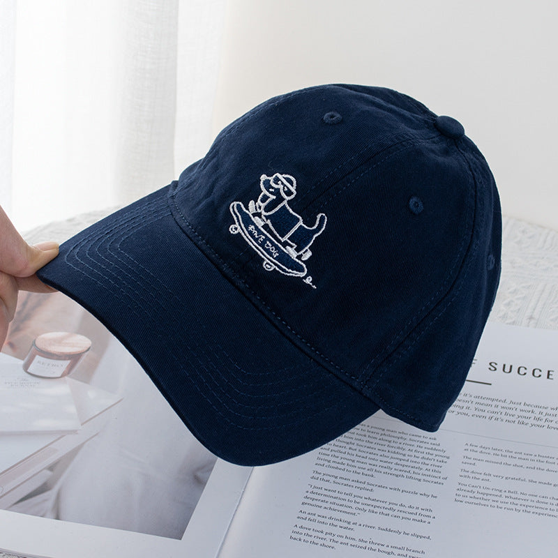 Wholesale Cute Skateboard Puppy Baseball Cap Soft Top Sunshade Hat